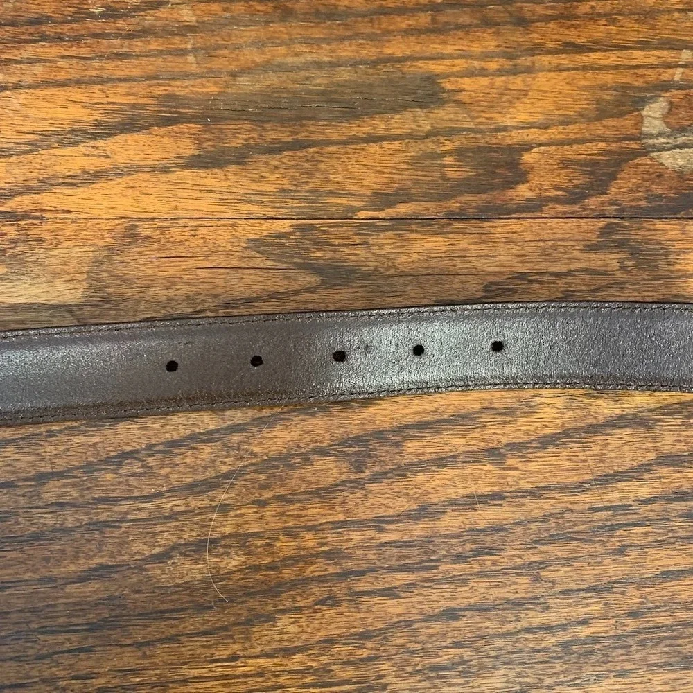 Columbia CS5001 Genuine Full Grain Brown Leather Belt Solid Brass Size 34/85‎